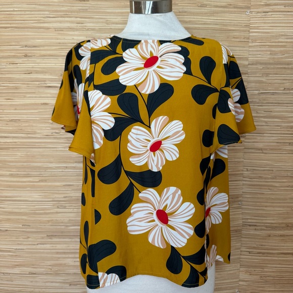 Anthropologie Eva Franco Ikebana Floral Blouse - Picture 7 of 15